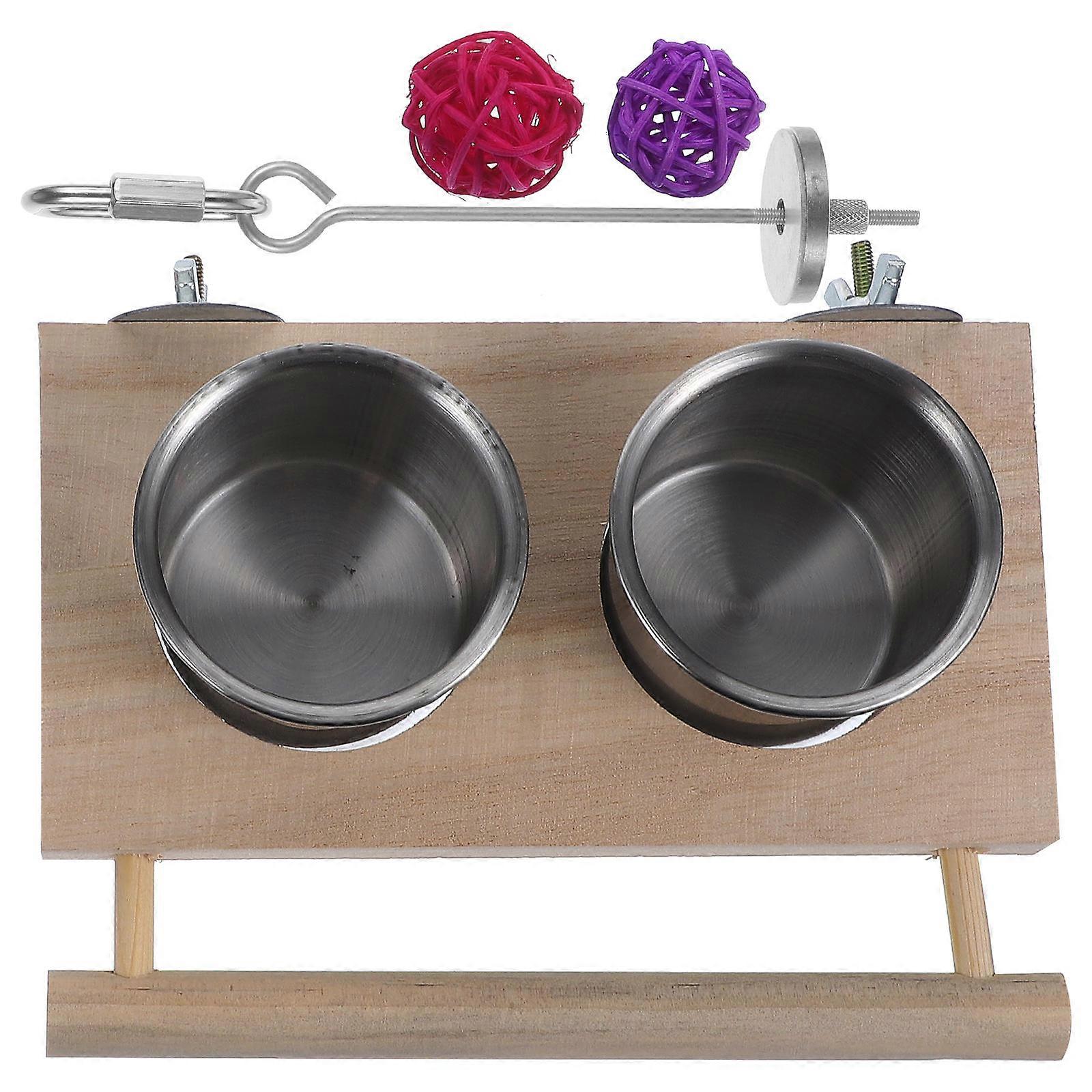 Parrot Feeder Bird Fruit Holder for Cage 4Sets