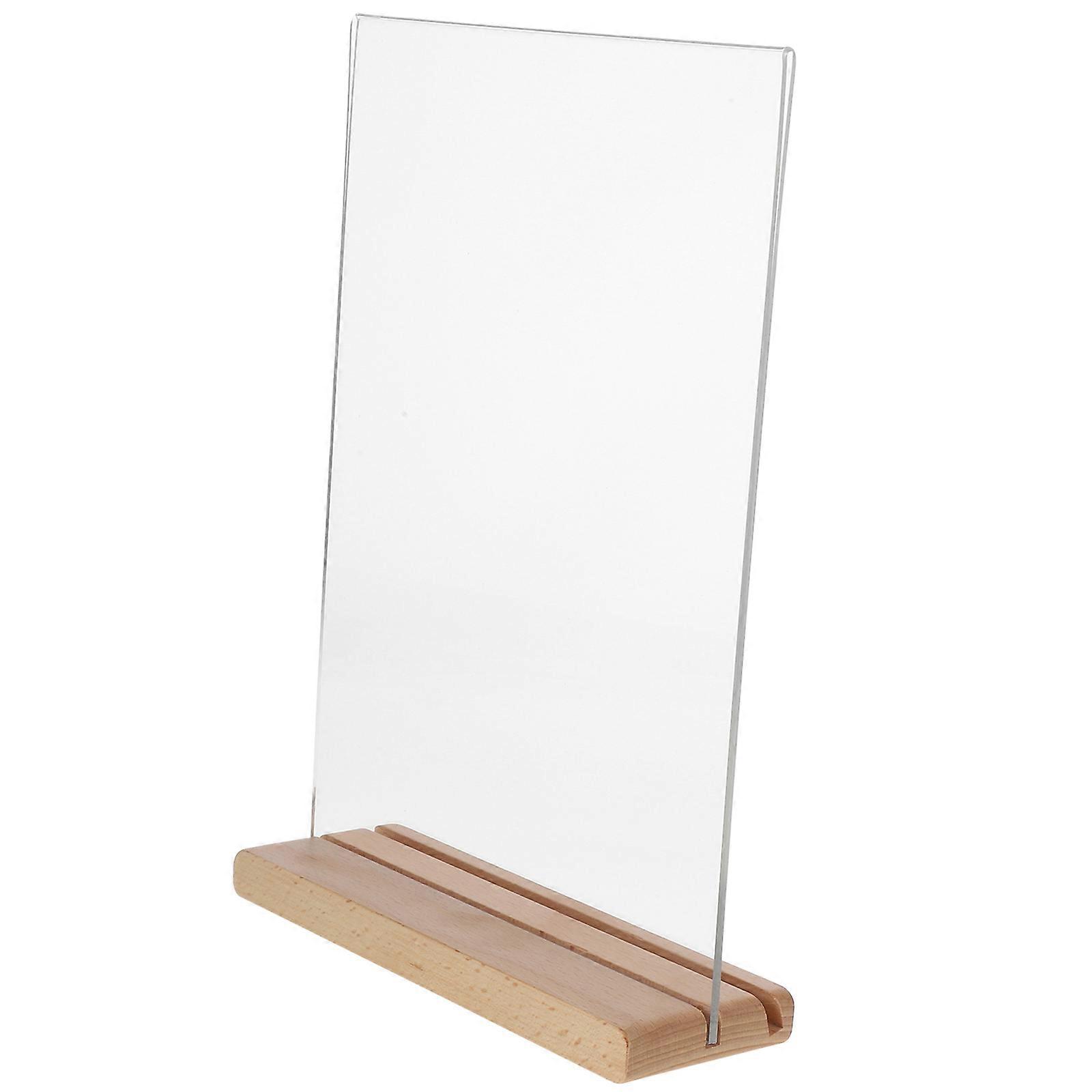 Transparent Acrylic Sign Holder for Menu Display 4Sets Tabletop Stand