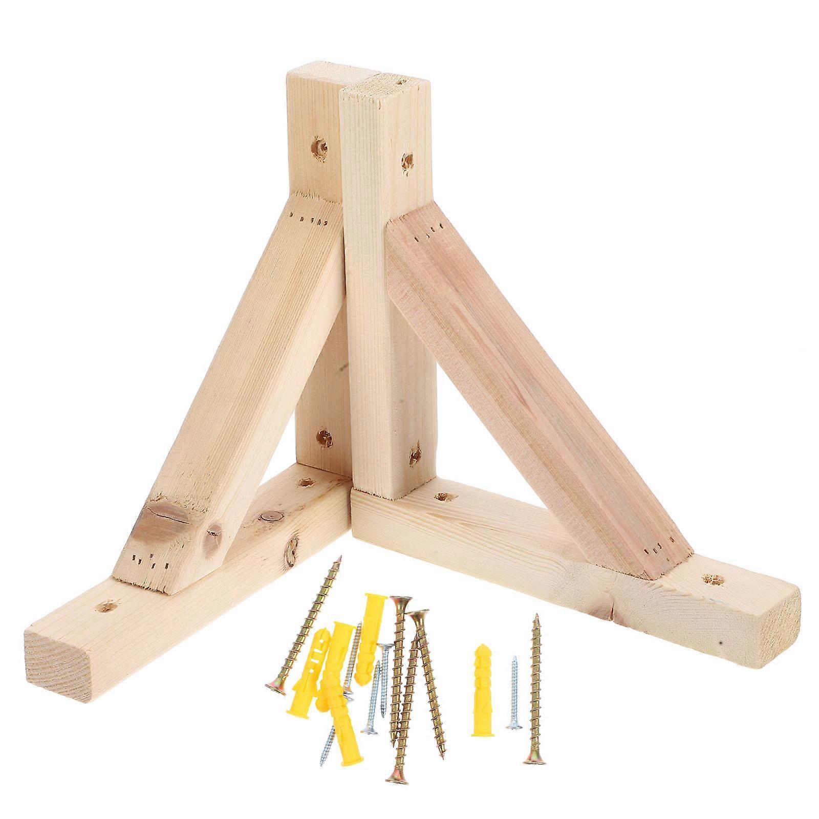 Khaki Wall Shelf Bracket for Holding 1Set of Wooden Floating Shelf Supports