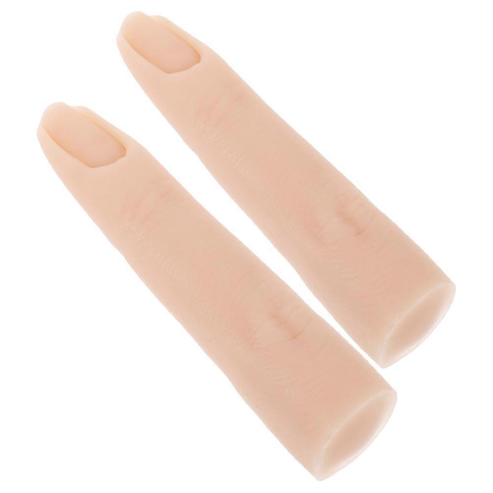 Nail Training Fingers Silicone Hand Model for Manicure 2Pcs
