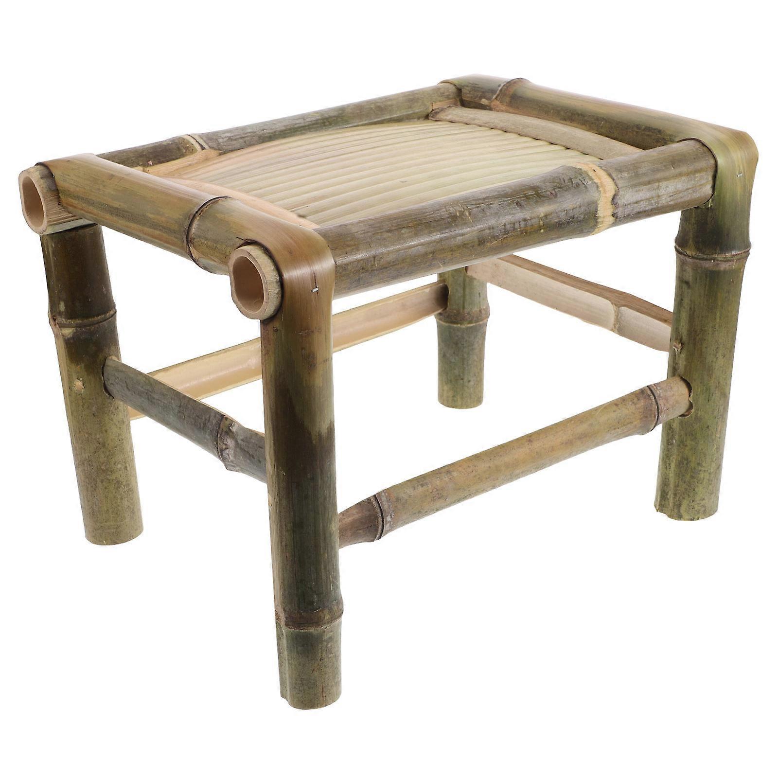 Handmade Bamboo Dining Stool with Vintage Design for Home Use