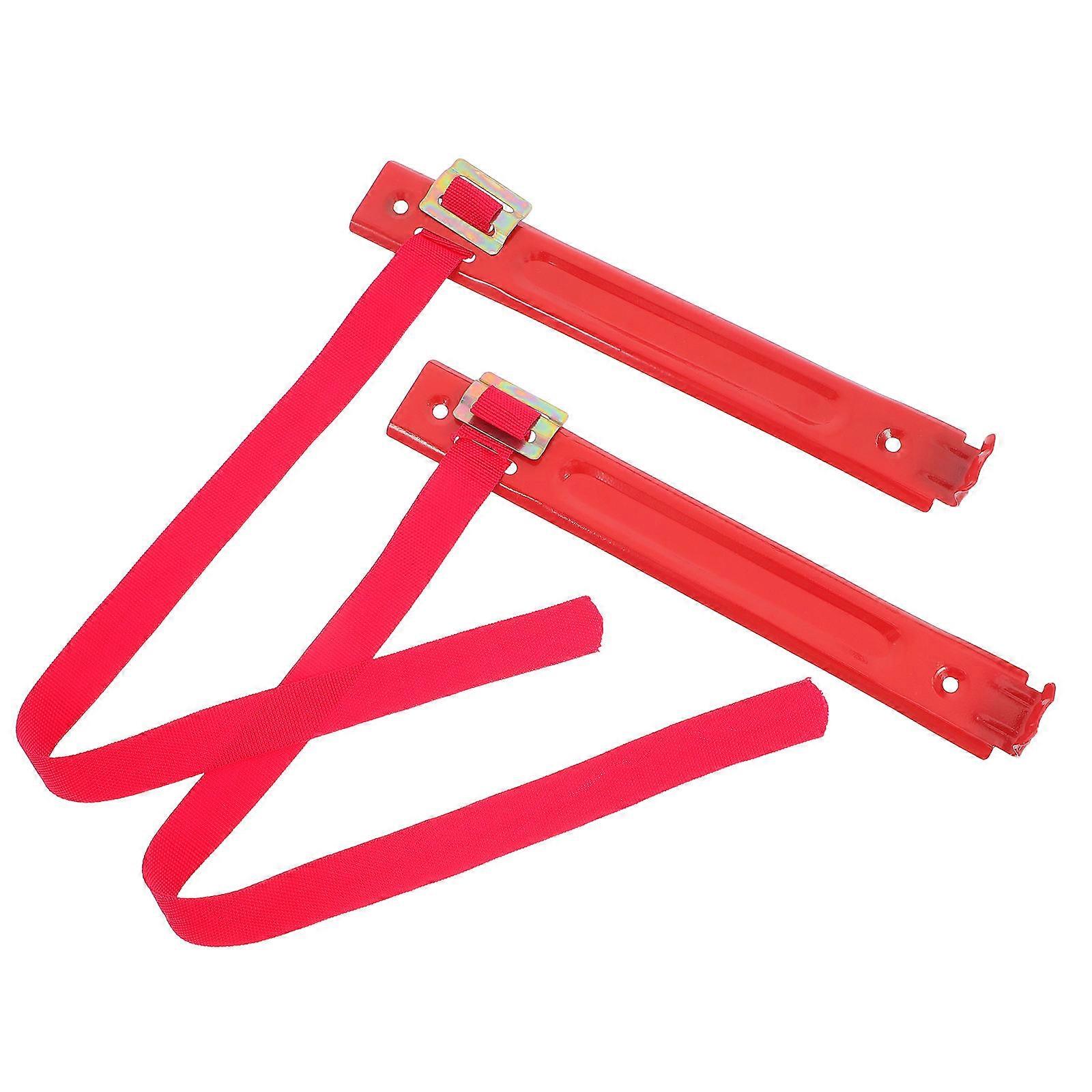 Universal Fire Extinguisher Hook Metal Bracket for Hanging Use 2Pcs Red