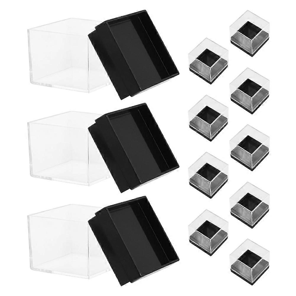 Transparent Specimen Box Mineral Storage for 12Pcs Plastic Collection Cases