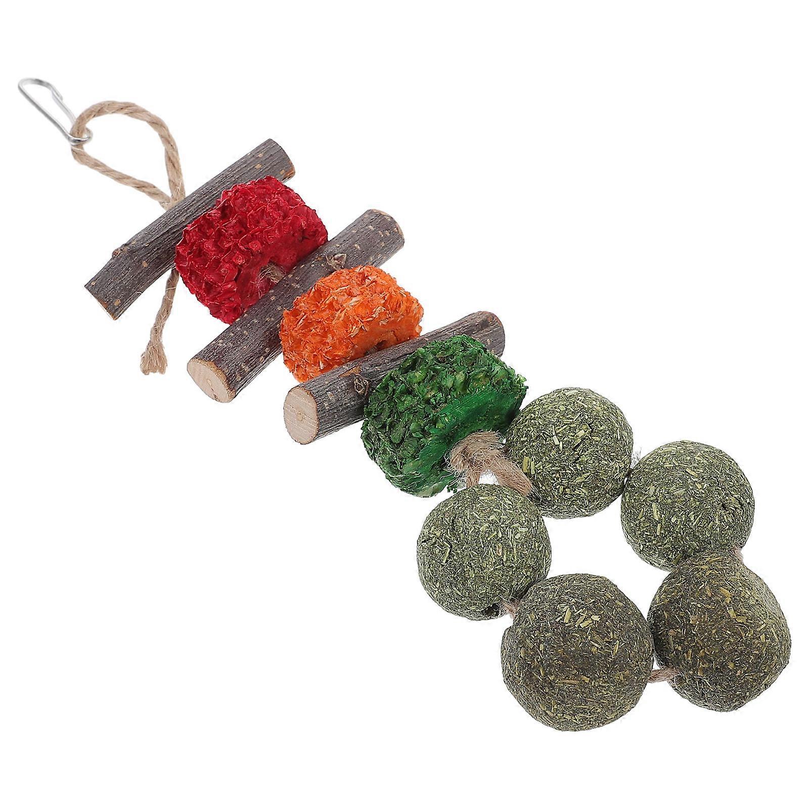 Rabbit Teething Snack Wooden Chew Snack for Small Pets 4Pcs