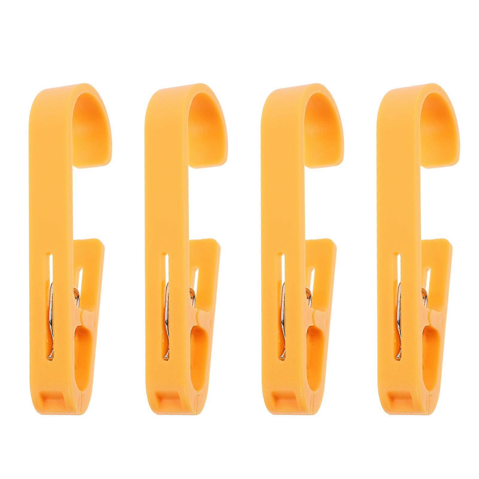 Orange ABS Hooks for Storage Easy to Install without Tools 4pcs Each Hook Measures 3.5 Inches