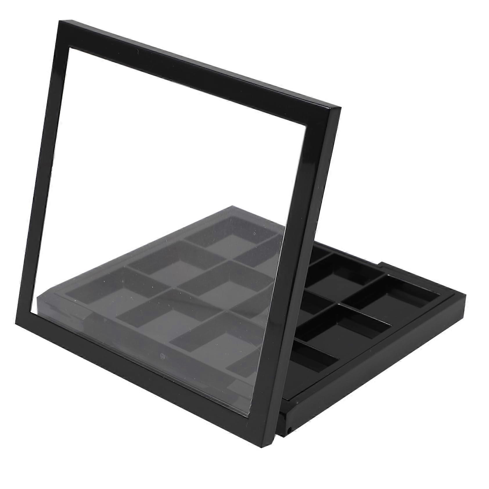 12 Color Empty Magnetic Eyeshadow Palette with Magnetic Lock for Beginners and Travel Friendly Use