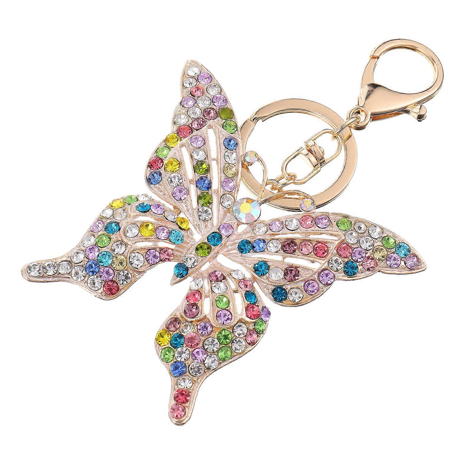 Key Chains Alloy Key Chain Pendant for Decoration 3Pcs Multi Color Butterfly