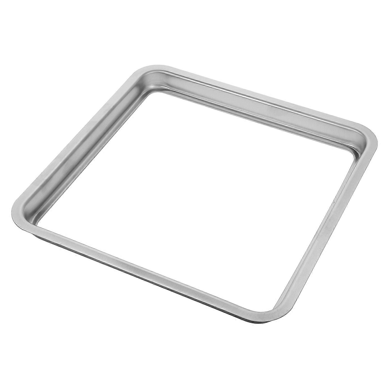 Silver Stainless Steel Garbage Can Lid for Home Built in Countertop Use