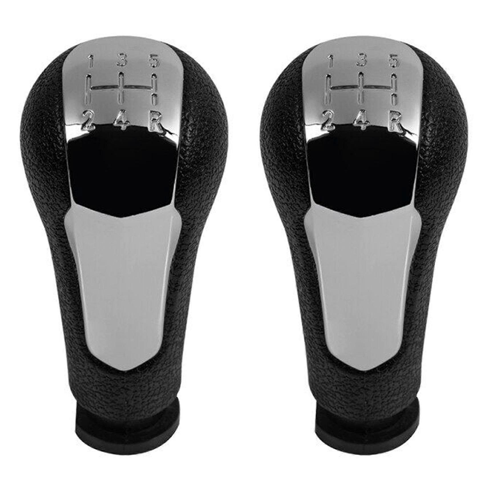 2X 5 Speed Gear Shift Knob Lever Shifter Handle Stick for Chevrolet Spark 2011-2016 Chrome