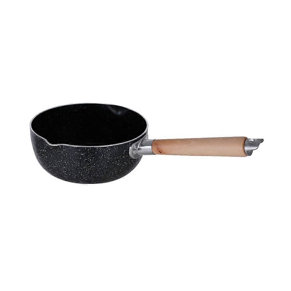Maifan Stone Griddle Saucepan with Lid Nonstick Frying Wood