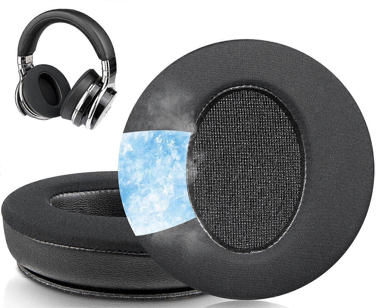 Cooling Gel Earpads Cushions For Cowin Silensys E7/E7 Pro Do Not Fit SE7 Ice Silk Fabric Noise Isolation Foam Black