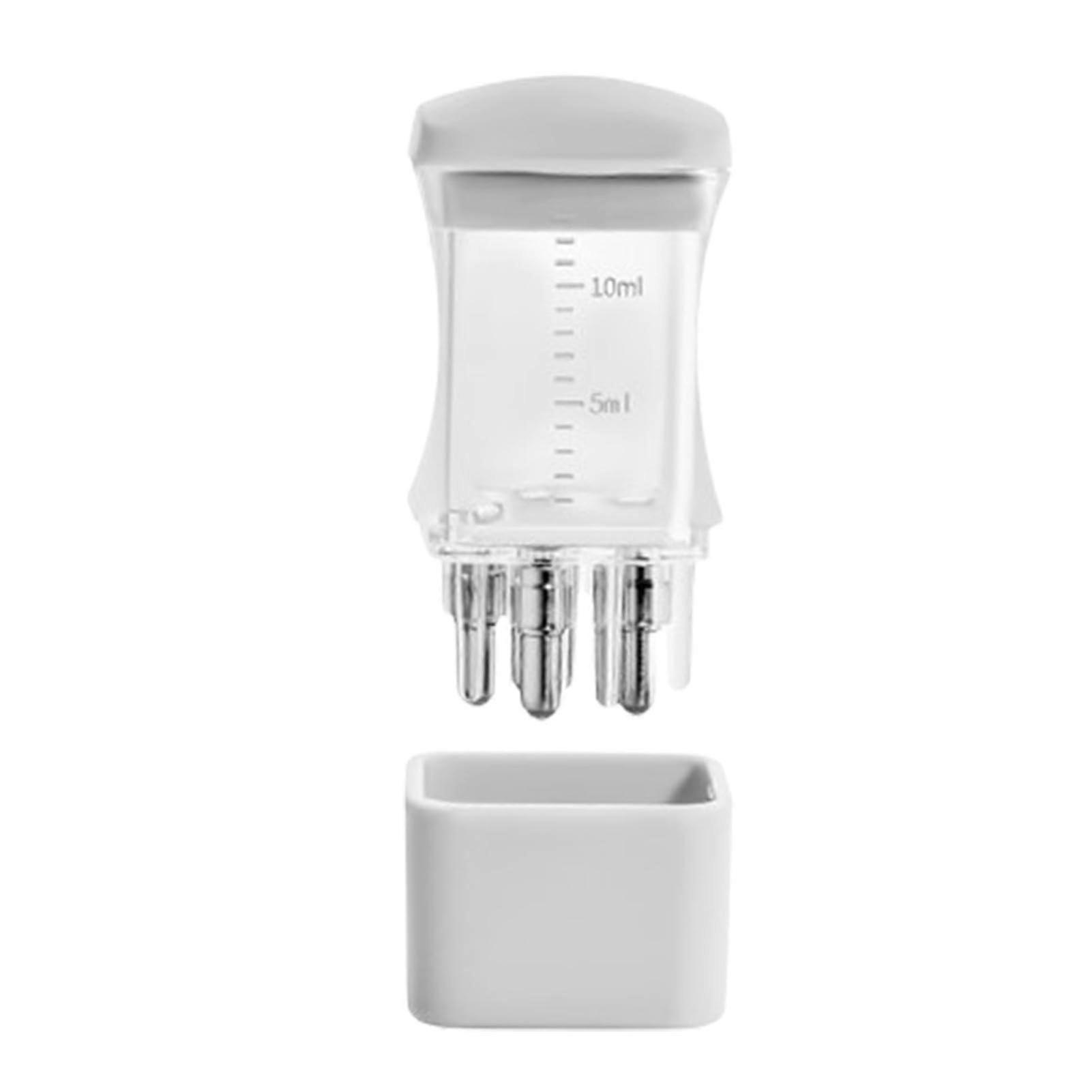 Hair Oil Applicator with Scale and Scalp Massager for Even Distribution and Precise Oil Measurement Gray