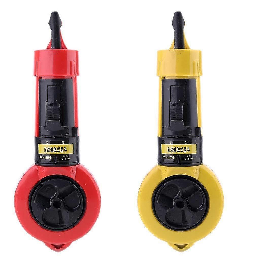 Automatic Chalk Line Tool with Automatic Retracting Mechanism for Precision Woodworking and Construction