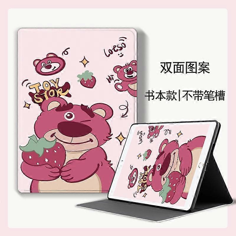 Stylish Case For Ipad 10.2 Book Strawberry Bear No2855