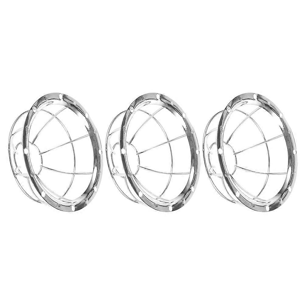 Alarm Cover Replacement for Protection Use 3Pcs Silver Metal Covers