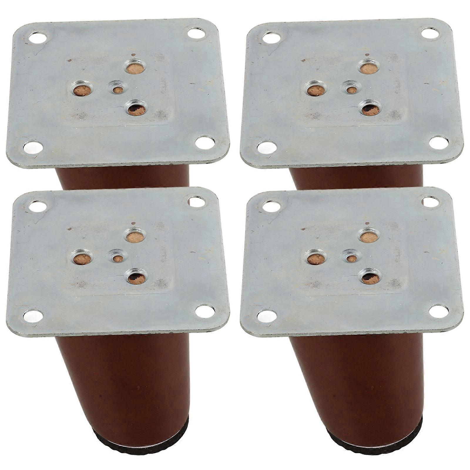 Brown Solid Wood Sofa Legs for Furniture Replacement 1Set Durable Support