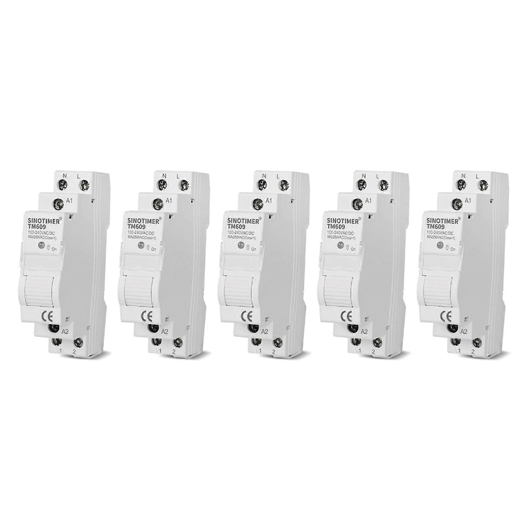 5X SINOTIMER TM609 WiFi Smart Timer Switch Tuya APP Remote Control Wireless Countdown Time Switch 220V 110V