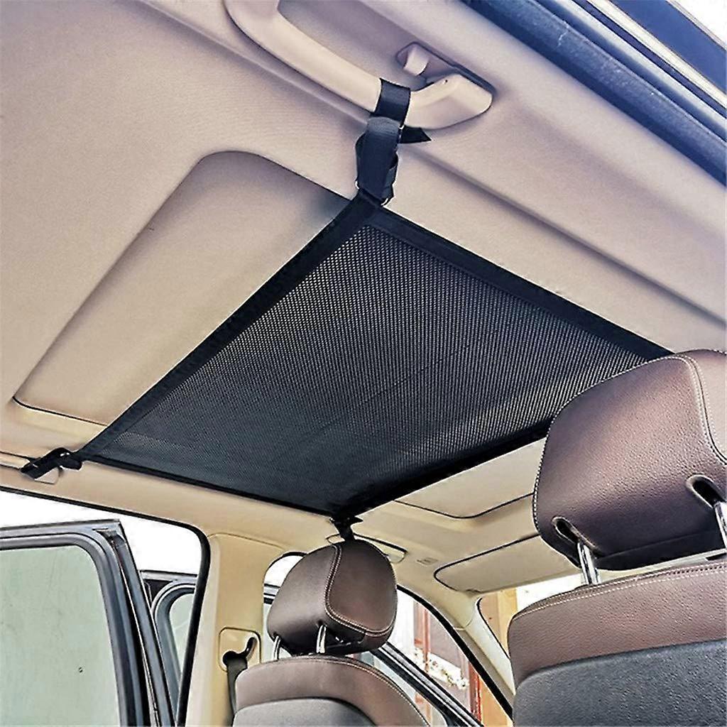 80x54cm Car Roof Storage Net with Adjustable Straps, Large Capacity DoubleLayer Mesh Organizer