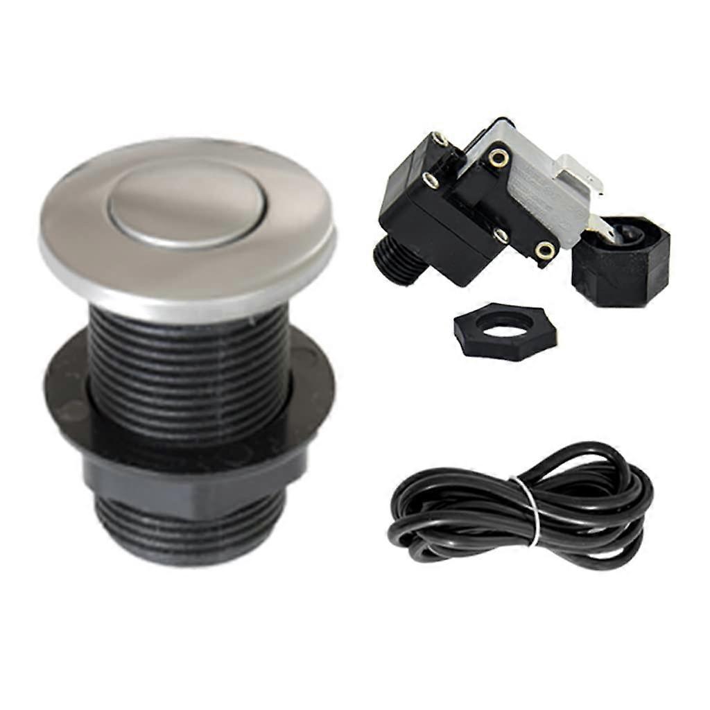 Garbage Disposal Air Switch Button Kit with Durable Air Hose for Easy Installation and Versatile Use