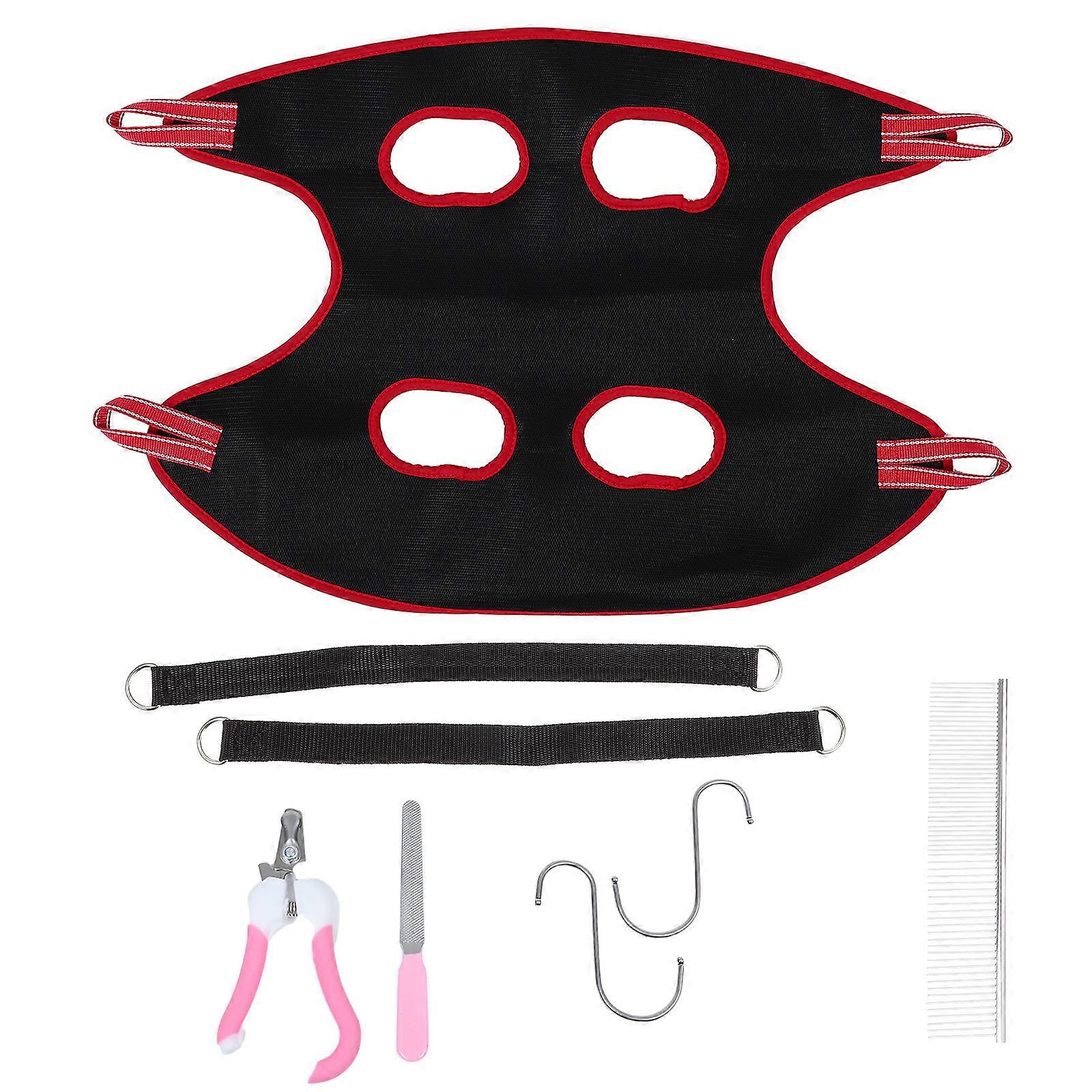 Pet Grooming Sling Dog Grooming Harness Body Stabilization Rectangular 1Set