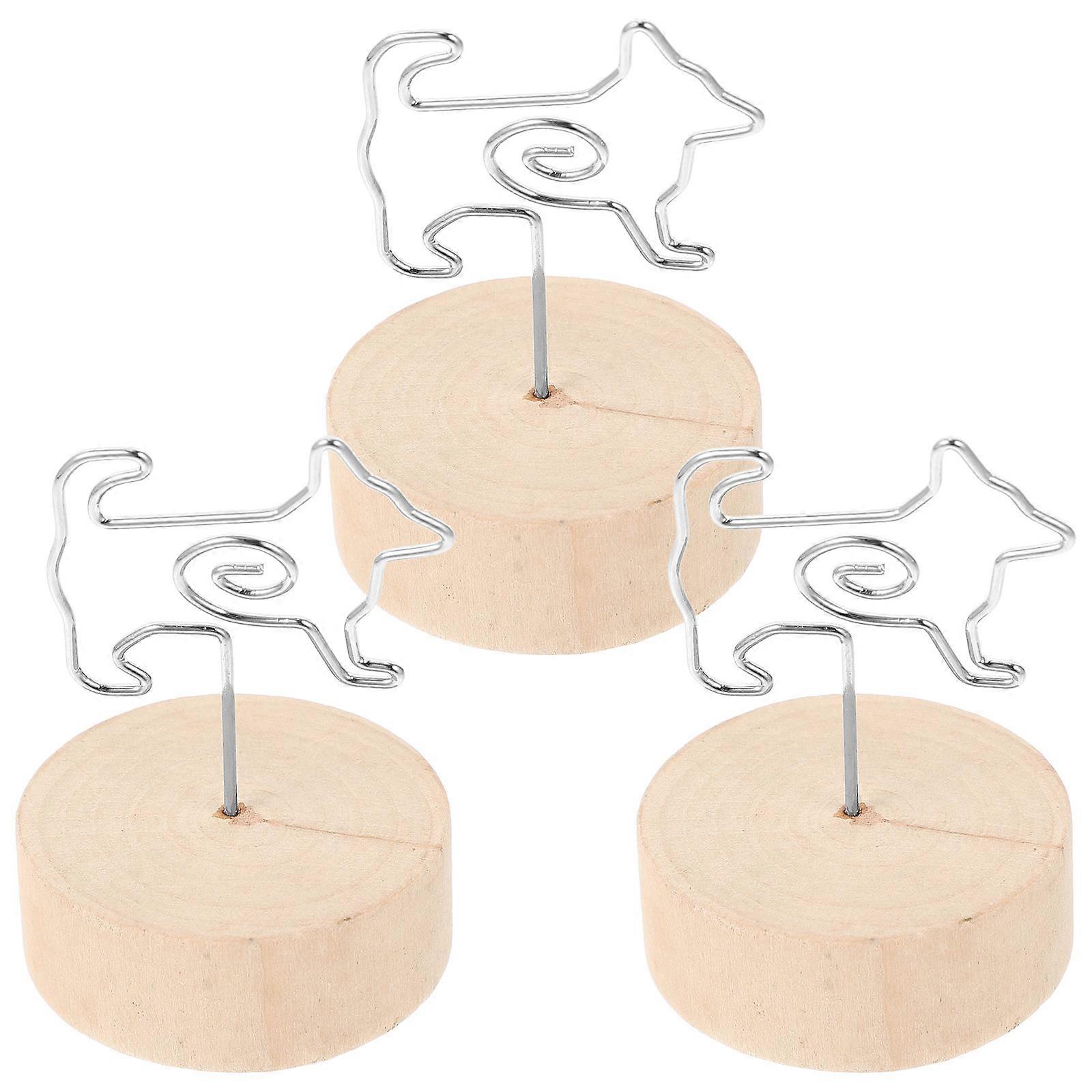 Animal Note Clip Table Number Holder for 3Pcs Memo Clips