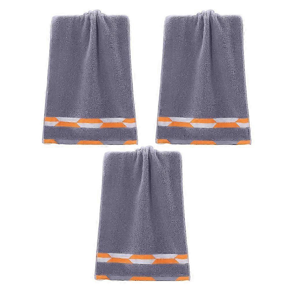 3pcs geometric pattern household towel 34 * 74cm