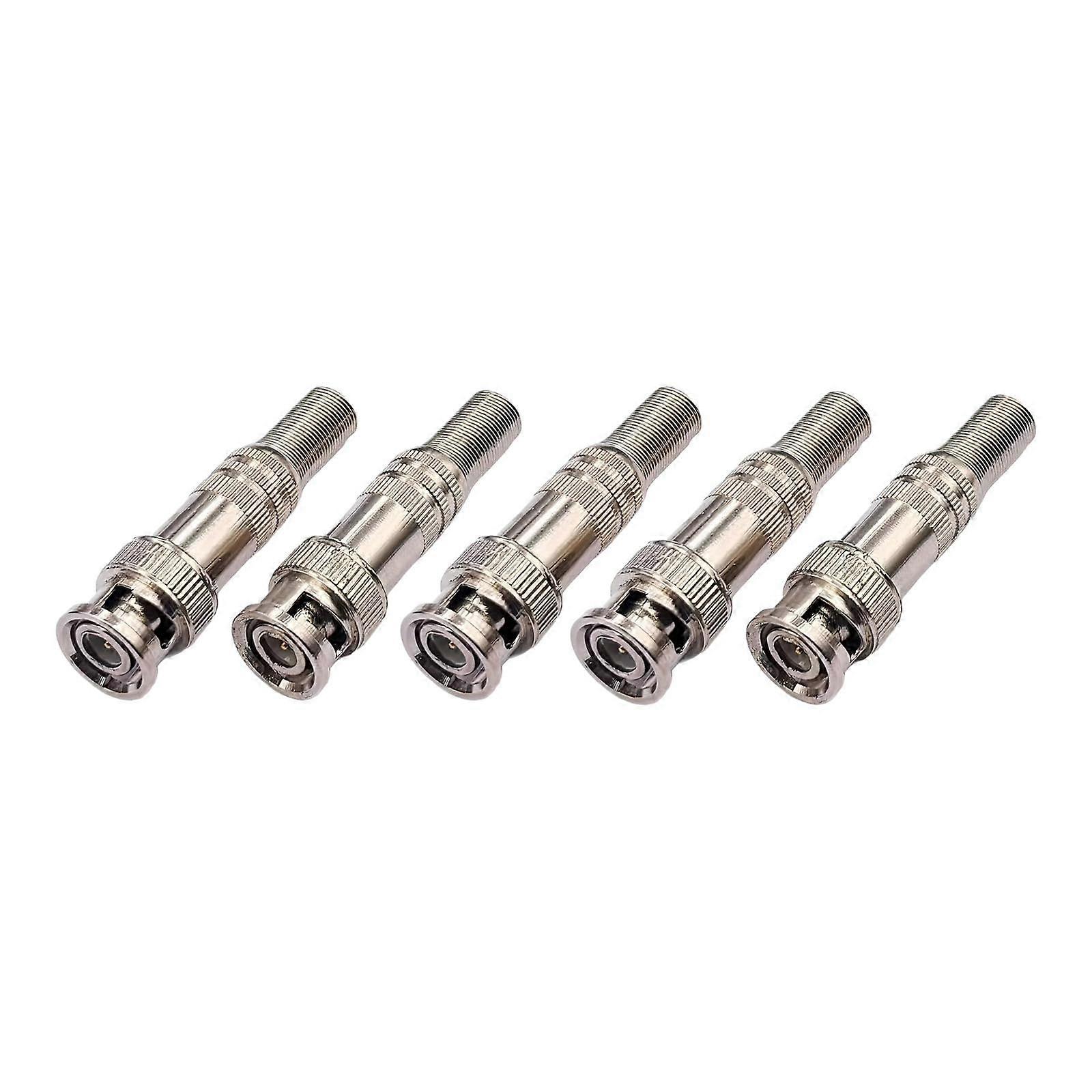 Solderless BNCQ9 Connectors Weatherproof Copper Plating for Outdoor CCTV Quick Tool Install