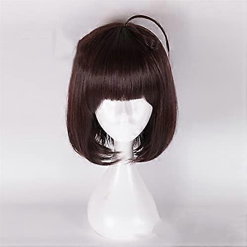 Cosplay Wig Short Brown Heat Resistant Fiber Adjustable