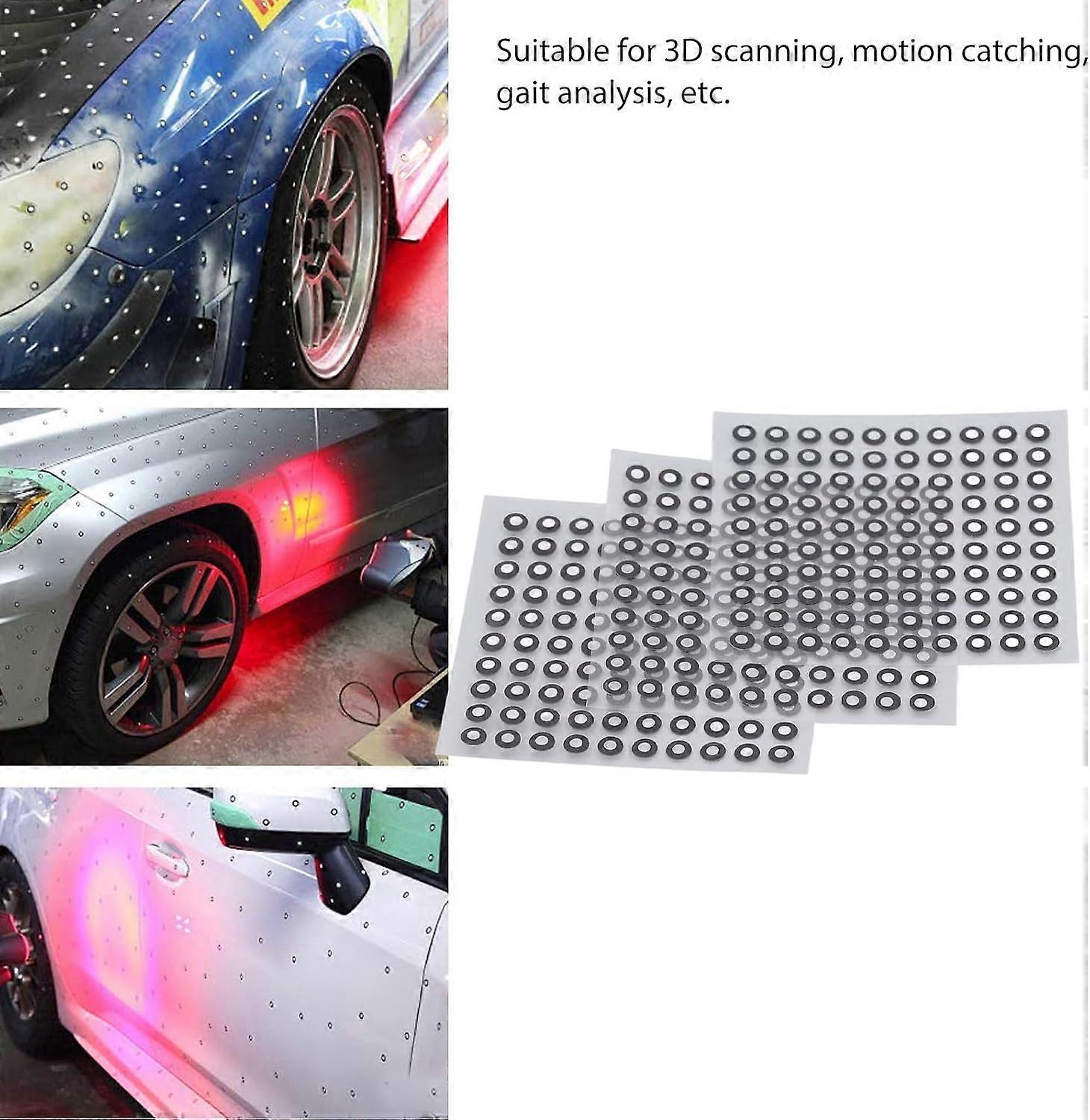 3mm 3D Scanning Reflective Stickers 100pcs PET Film Targets for Precise 3D Scanner Positioning