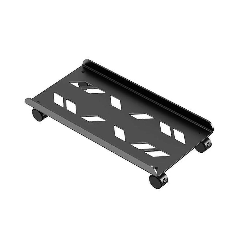 PC Tower Stand with Locking Wheels, Adjustable Under Desk CPU Holder, 360° Swivel Casters