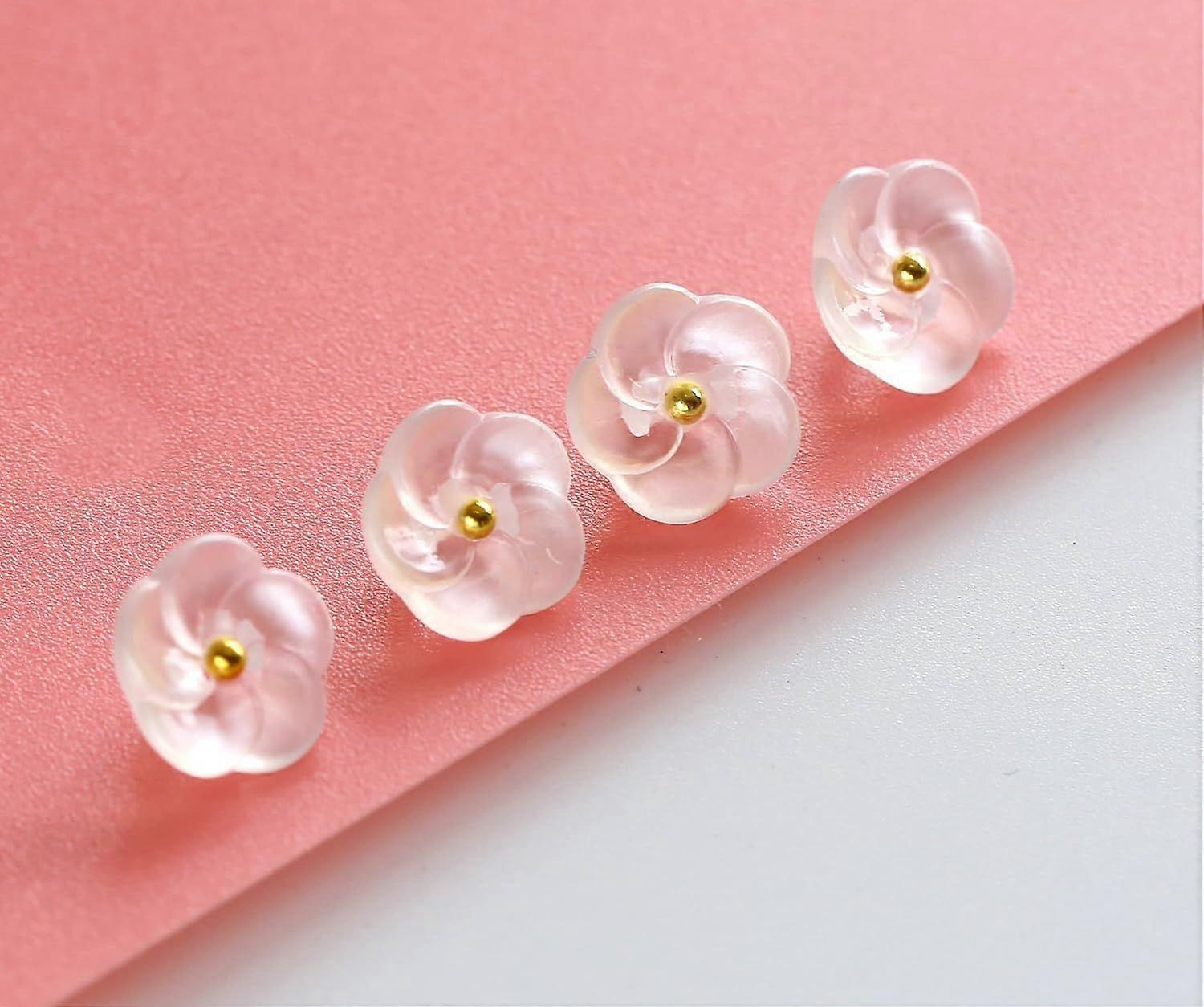 Flower Buttons for Sewing 15/32 Inch (11.5mm) Translucent Blouse Button