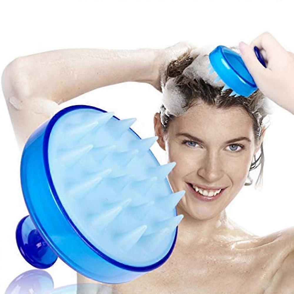 2 Pack Scalp Massager Shampoo Brush with Soft Silicone Bristles for Deep Cleansing, Blue
