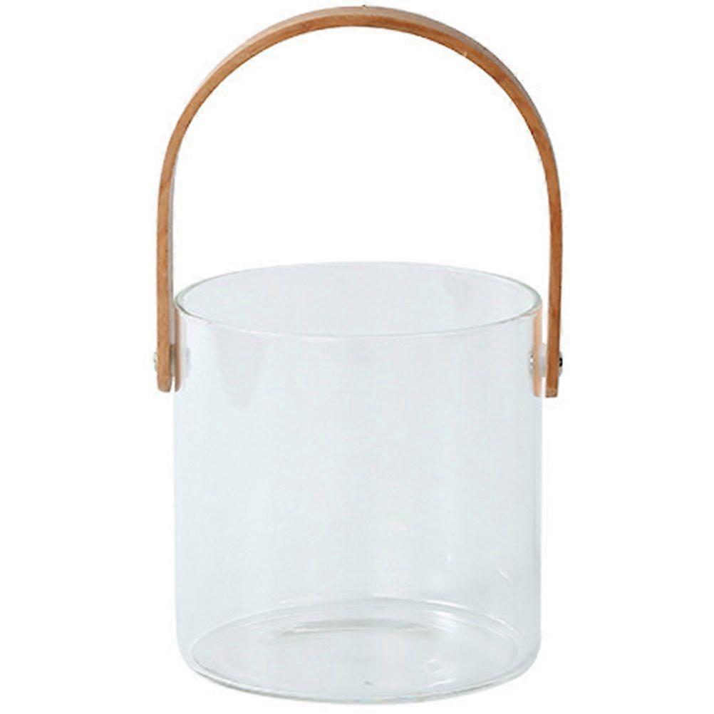 Simple Glass Ice Cube Bucket Creative Transparent Bar Pub Ice Cube Container