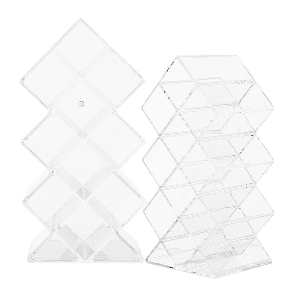 Desktop Lipstick Rack for Storage Use with 2Pcs Transparent Acrylic Holders
