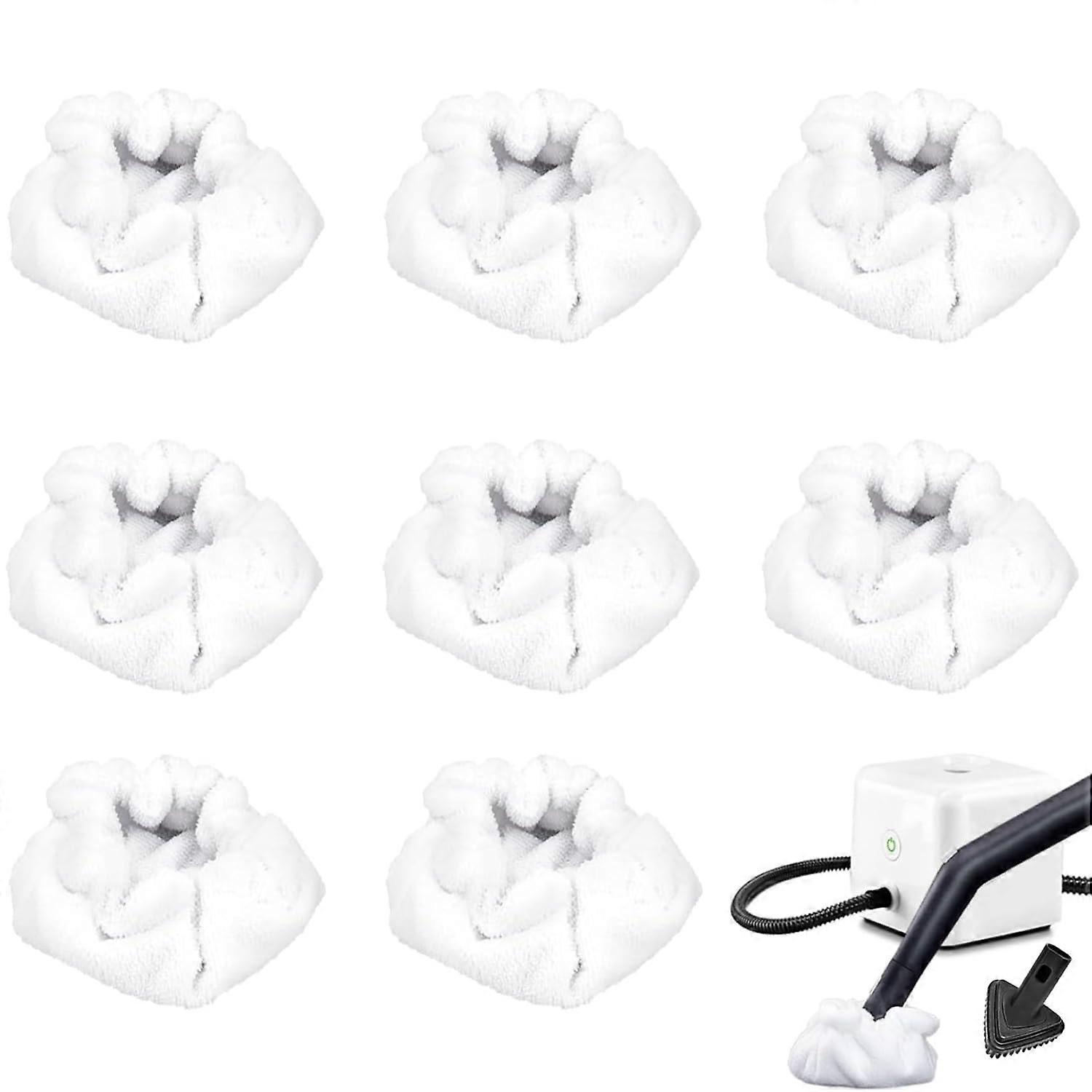 Steam Mop Replacement Pads  Microfiber Triangular Bonnets for Dupray, Deep Clean Floors and Grout, 8 Pack
