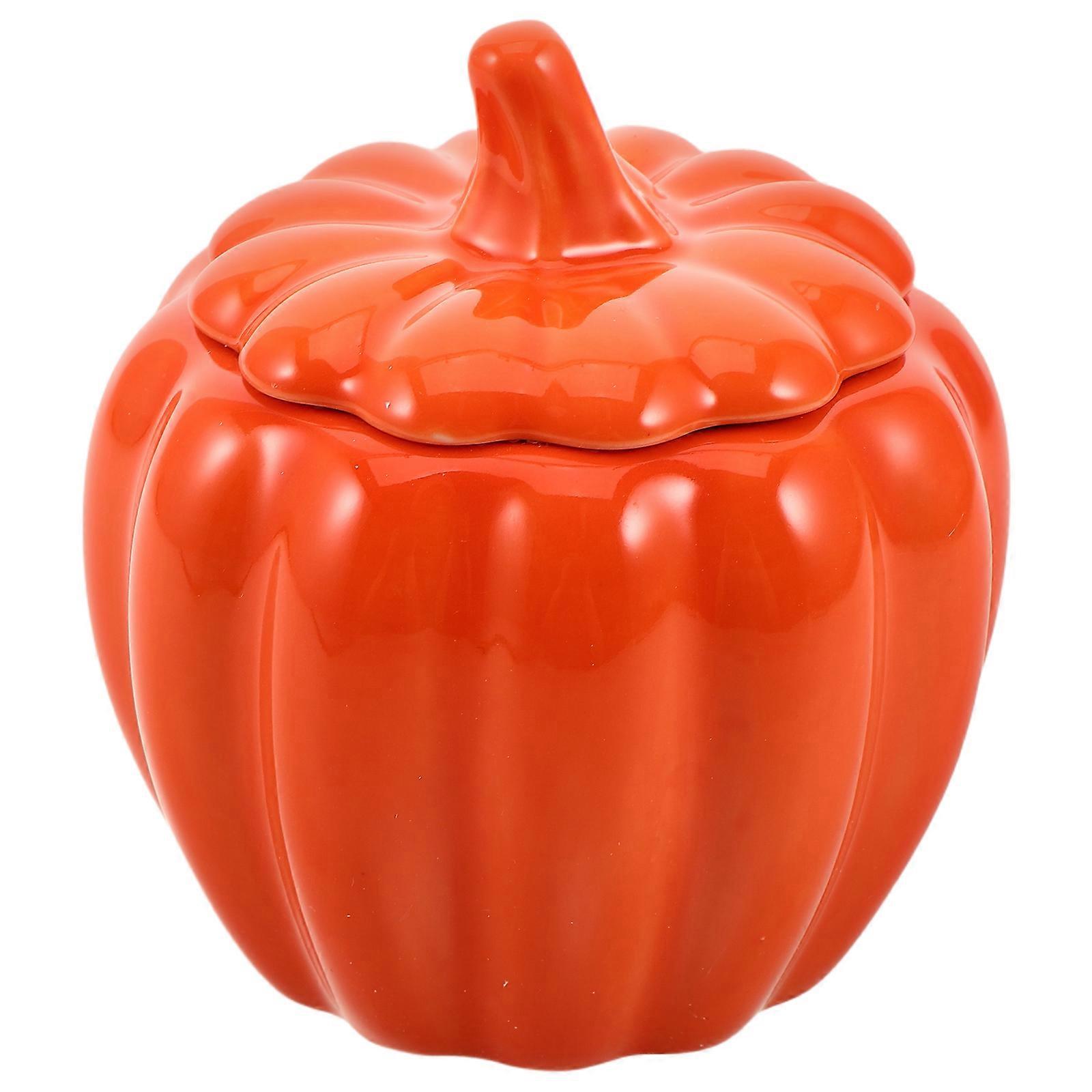 Ceramic Pumpkin Canister for Airtight Storage 1 Piece Jar