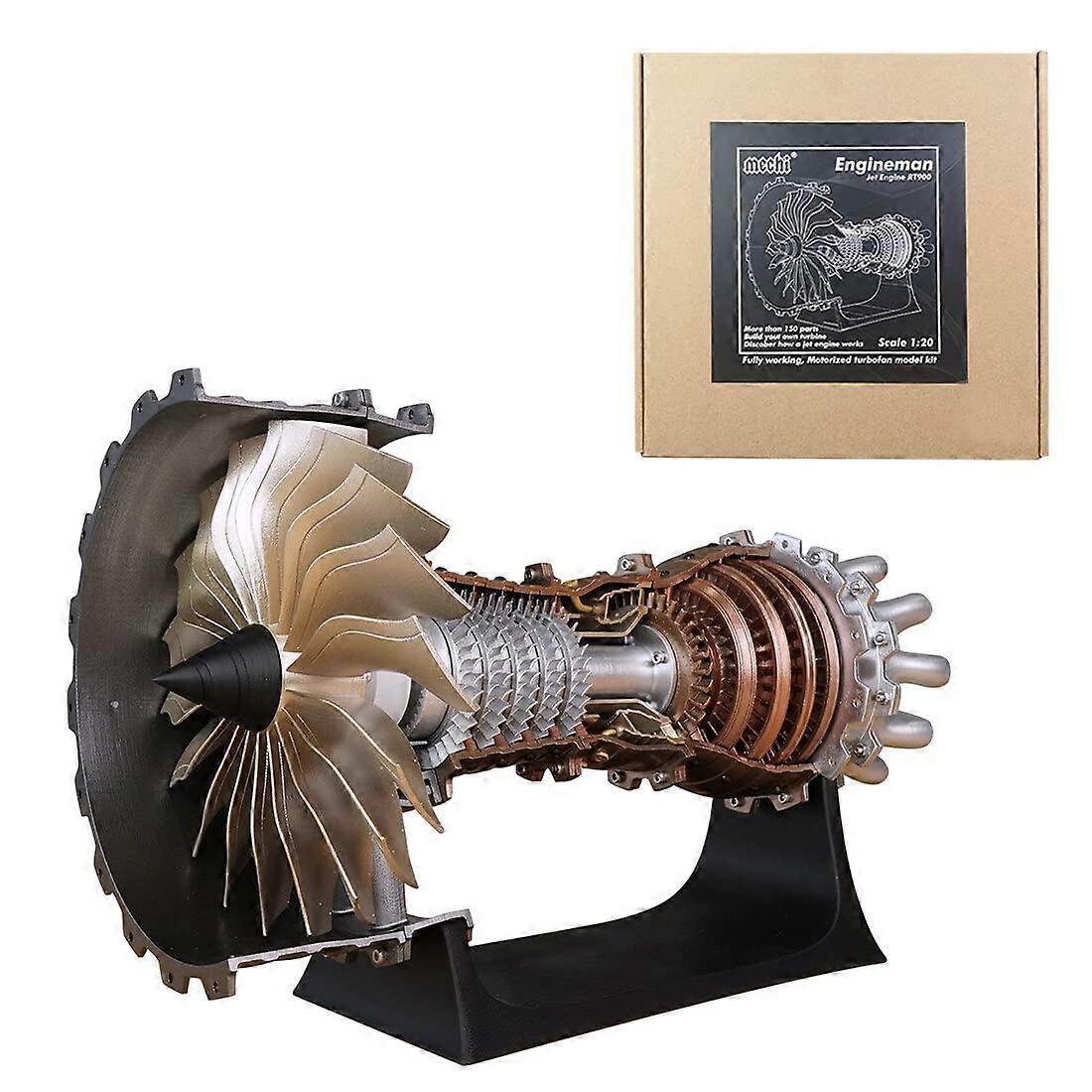 Turbofan Engine Model Kit with Realistic Simulation for Educational Aircraft Physics Experiments
