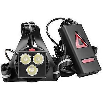 Éclairage LED rouge de poitrine avant pour vélo, course à pied et jogging en extérieur, rechargeable par USB, idéal pour le camping, la randonnée et le jogging nocturne. LED pour avertissement avant et arrière.