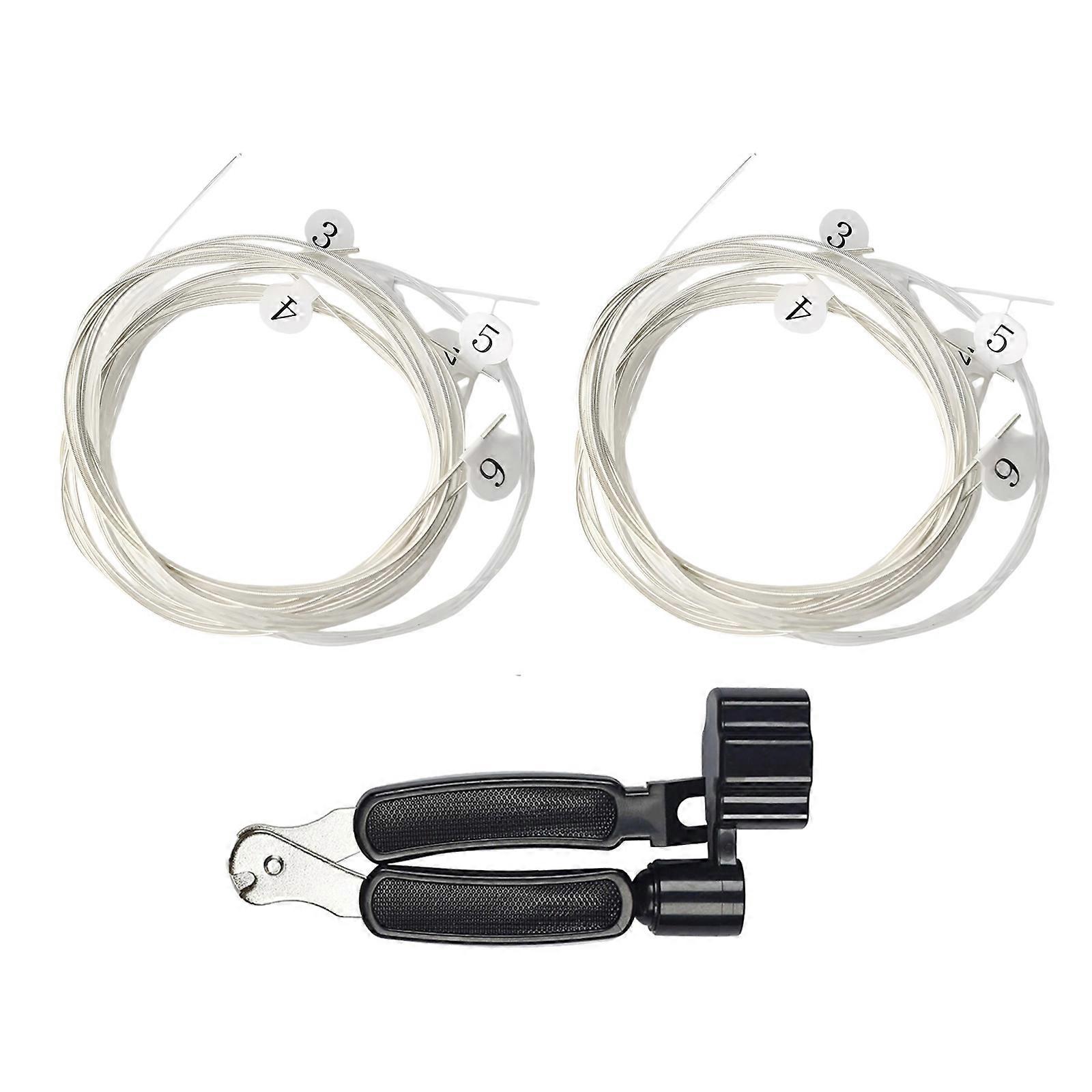 Quality Classical Nylon Strings 2 Packs With Multifunction String Changer String Changing Tool For Smooth Installation Multicolor