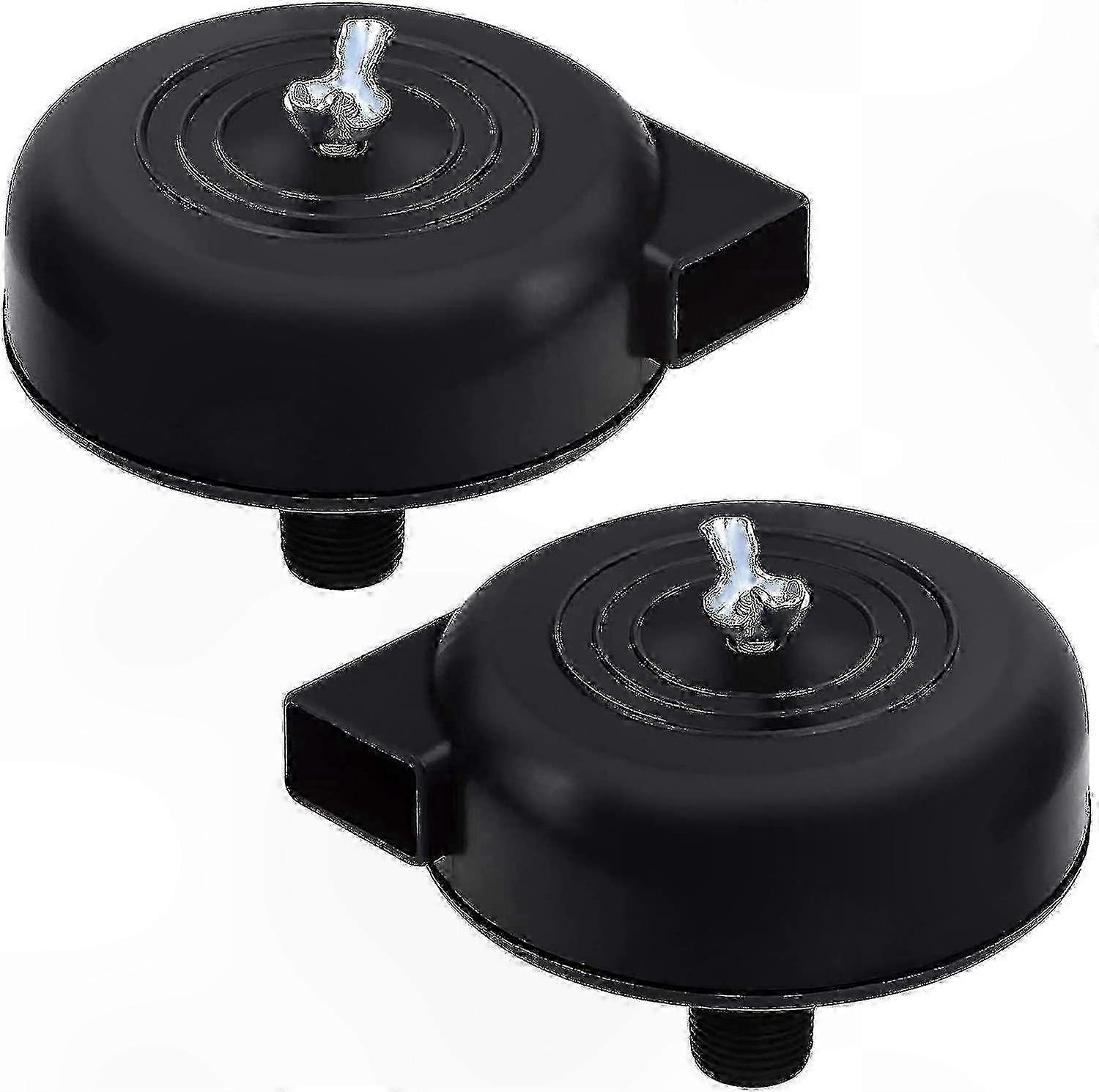 2 Pack Compressor Filter, 16mm 3/8PT Male Thread, Compatible with Air Compressor Systems, Black Finish