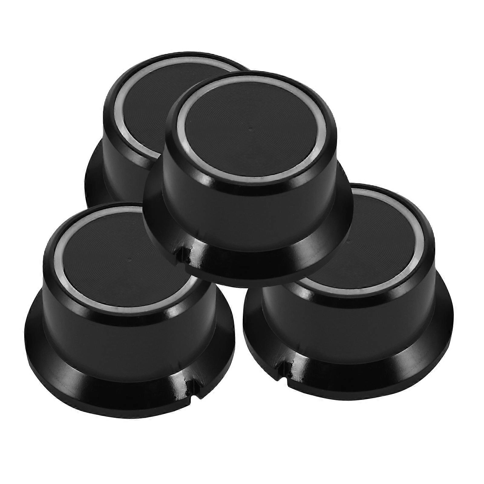 Black Plastic Audio Knob for Volume Control Amplifier 4Pcs Rotary Knobs