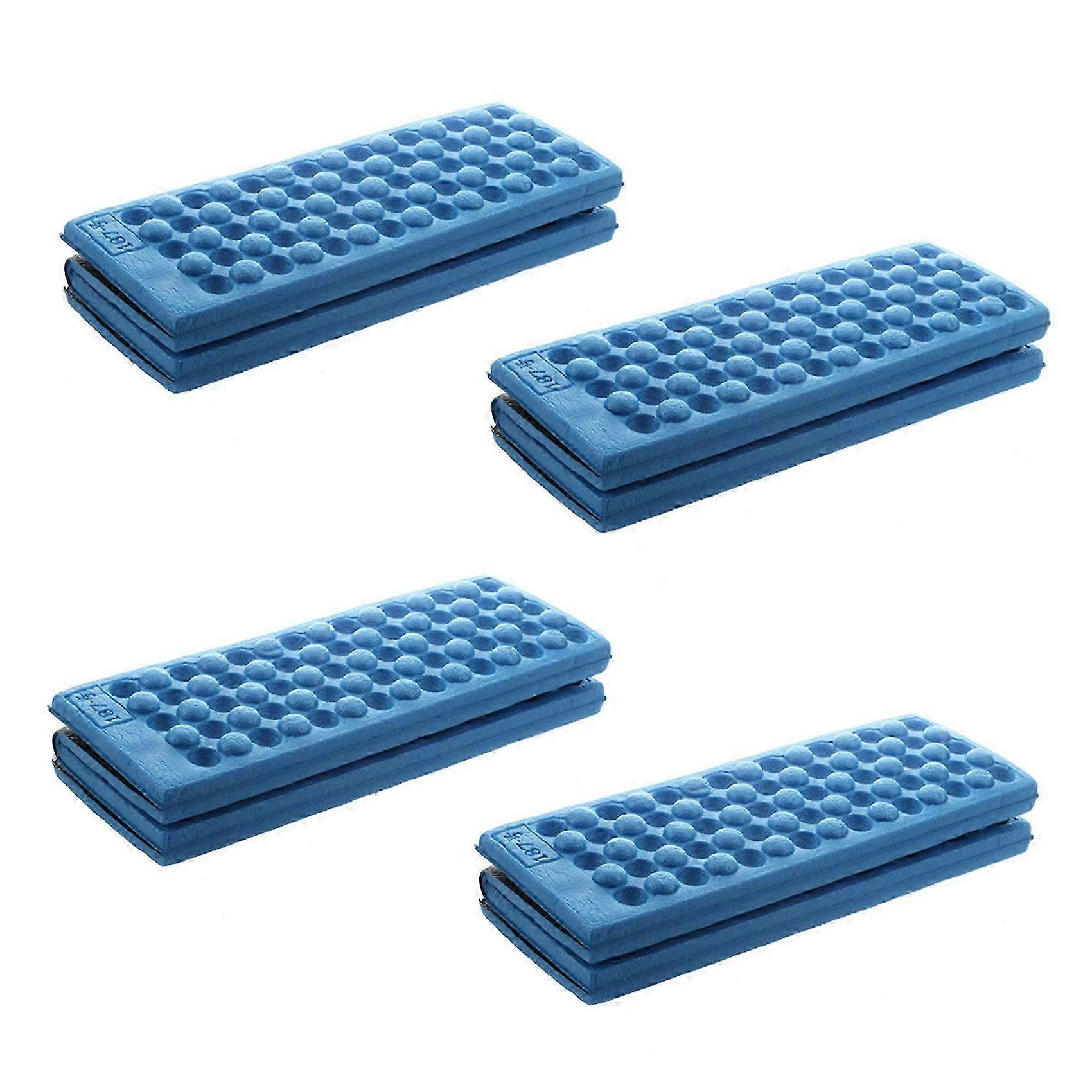 4X coussin de siège imperméable en mousse pliante (bleu)
