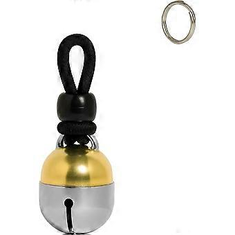 Clochette extra forte pour collier de chat et de chien, fabriquée à la main aux États-Unis, en laiton et maillechort de qualité supérieure (taille moyenne).