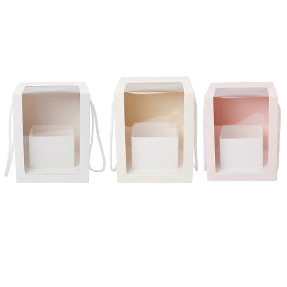 Flower Cases Portable Flower Packing Boxes for Storage 3Pcs Set