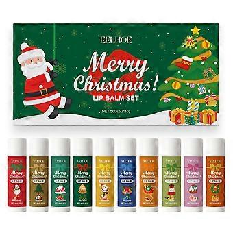 Baume à lèvres de Noël EELHOE - Soin quotidien doux pour les lèvres, les laissant brillantes, hydratées et repulpées.