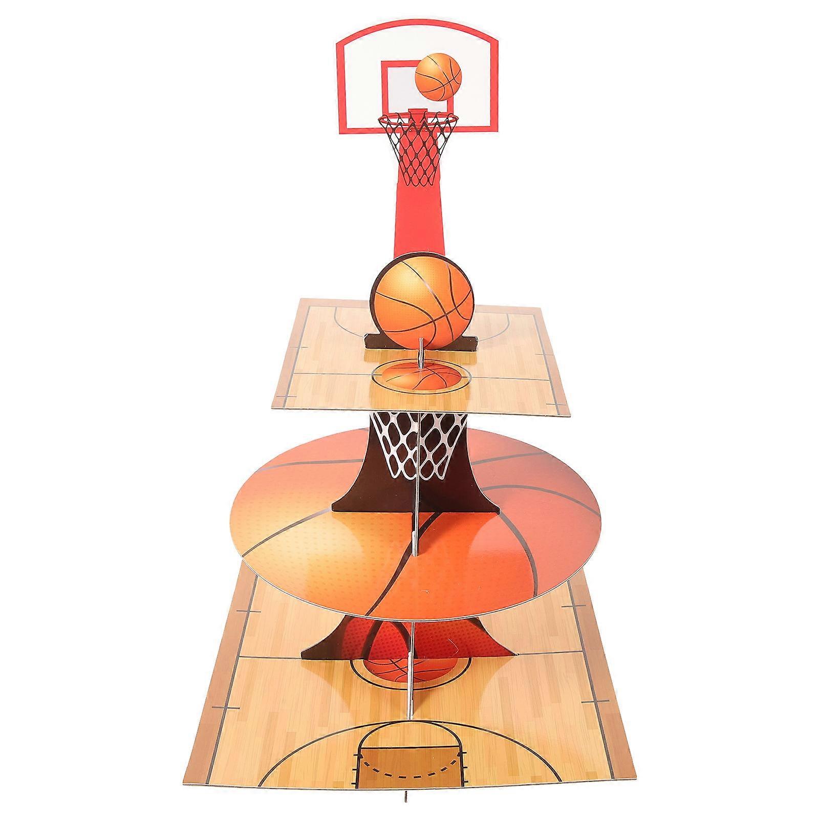 Versatile Multi-Function Dessert Holder Basketball Decor Perfect For Celebrations Elegant Design 1Pack