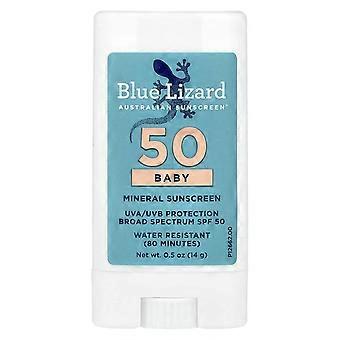 Blue Lizard Australian Sunscreen, Baby Mineral Sunscreen Stick, SPF 50, 0.5 oz (14 g), 2-Pack