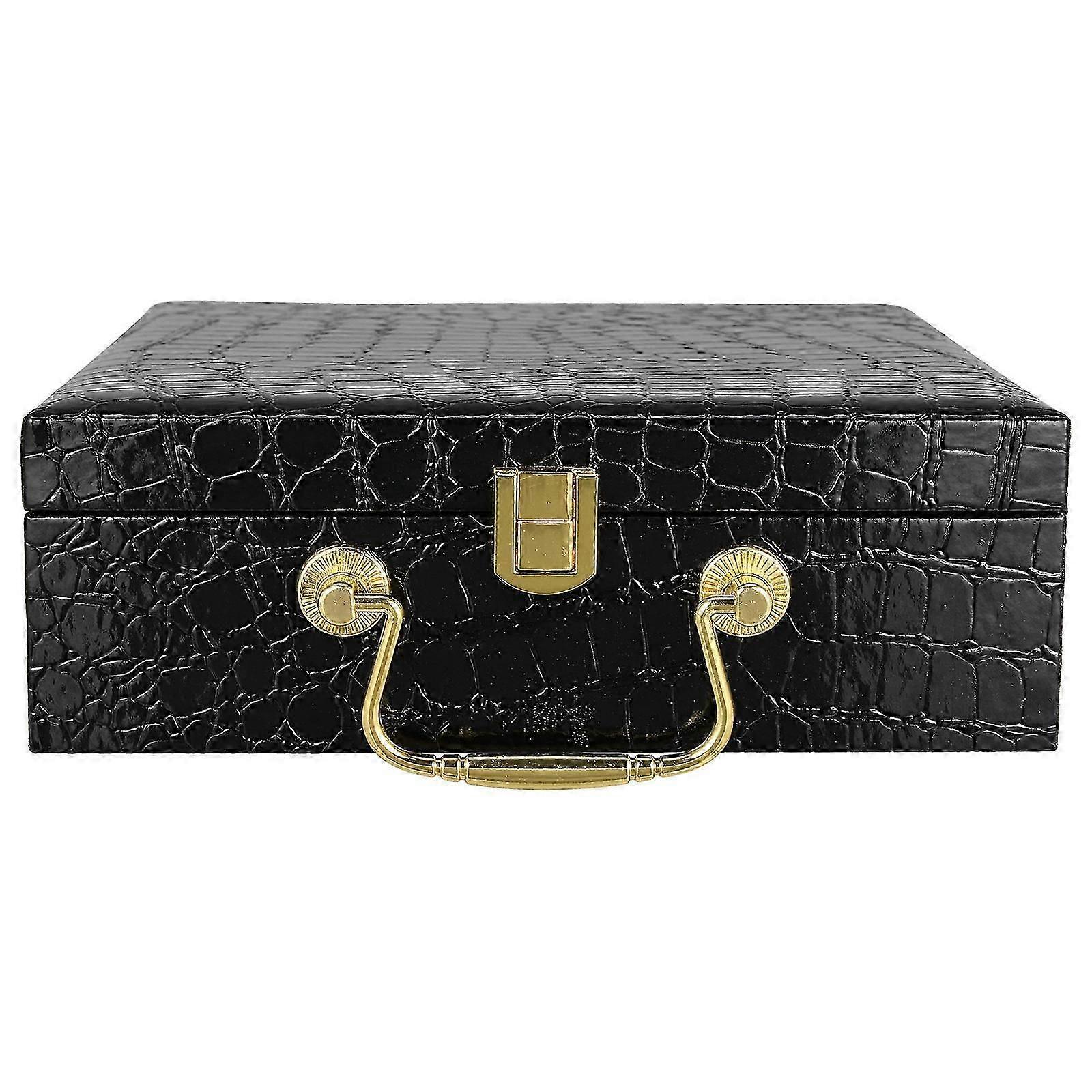 Flip-Type Cigar Box Träbehållare för Förvaring