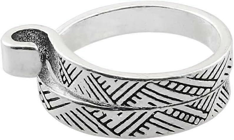 2pcs Metal Crochet Loop Ring Adjustable Knitting Loop Braided Knitting Ring Yarn