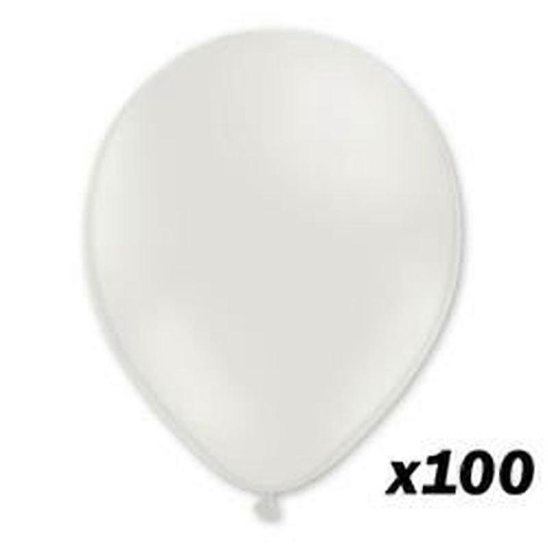 100 balloons 30cm white